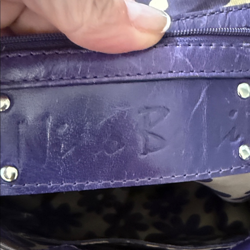 Nino BOSSI Purple Leather Shoulder Bag - Picture 10 of 11